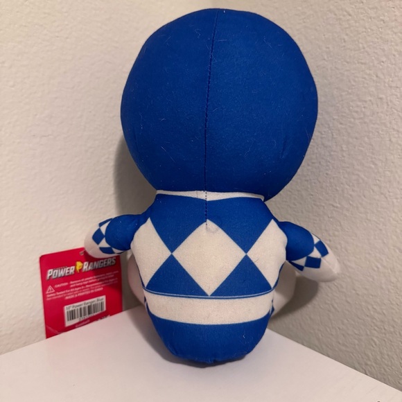 Power Ranger Blue and White Stuffed Animal Plush - Picture 2 of 4